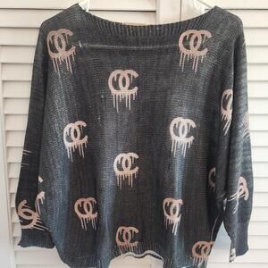 Gray and Pink Free for Humanity Sweater